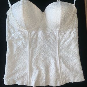 GUESS Corset Lace Top